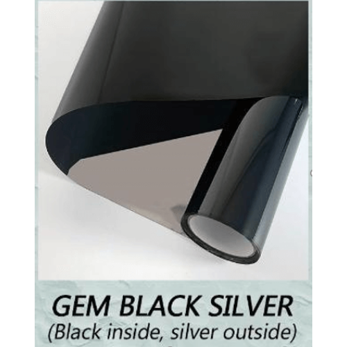 Слънцезащитно UV фолио за прозорци, 5м х 90см, черен цвят