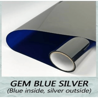 Слънцезащитно UV фолио за прозорци, 50м х 1.22м, Gem Blue