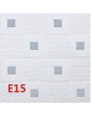 Самозалепващи 3D пана за тавани E15, сиви квадрати, 70 х 70см