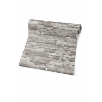 Винилов тапет сив камък A-2118, 10м х 45см, самозалепващ