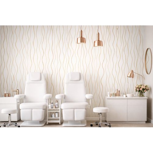 Винилов тапет B-5059, 10м х 45см, самозалепващ, бял фон на жълти нишки Винилов тапет B-5059, 10м х 45см, самозалепващ, бял фон на жълти нишки