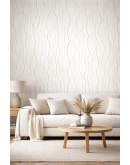 Винилов тапет B-5059, 10м х 45см, самозалепващ, бял фон на жълти нишки Винилов тапет B-5059, 10м х 45см, самозалепващ, бял фон на жълти нишки