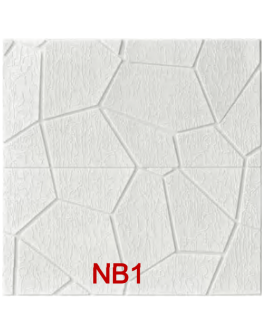 Самозалепващ тапет бял за тавани и стени NB1, 70 х 70см х 5мм, XPE пяна