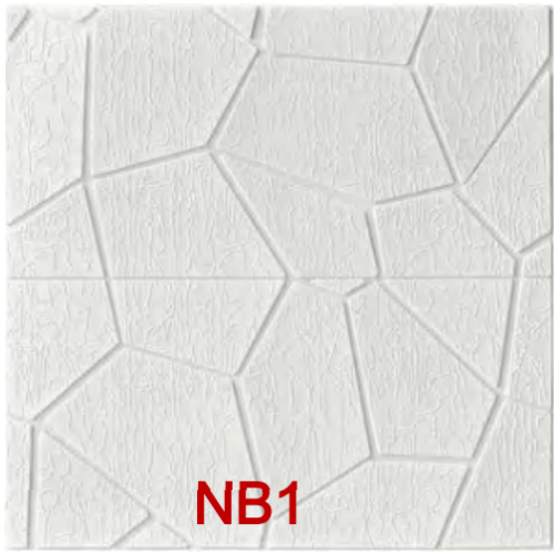 Самозалепващ тапет бял за тавани и стени NB1, 70 х 70см х 5мм, XPE пяна