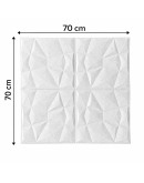 Тапет 3D самозалепващ за тавани и стени ND1, бял, 70 х 70см 