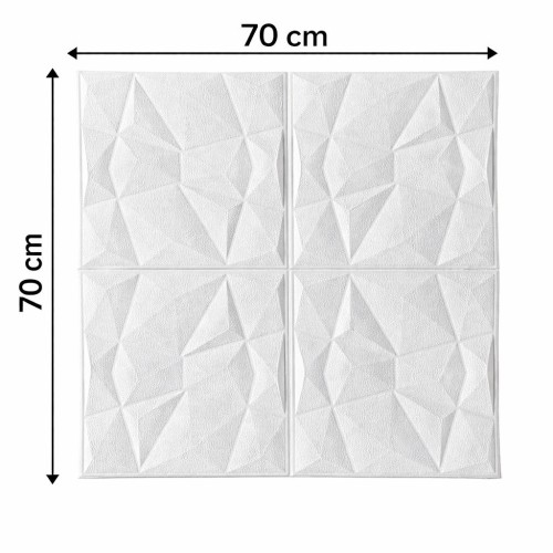 Тапет 3D самозалепващ за тавани и стени ND1, бял, 70 х 70см 