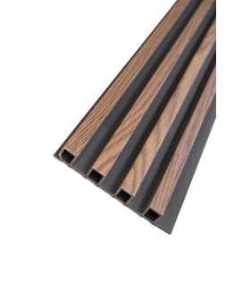 3D декоративни панели, 250х16см, WPC, 128-1A06-Black