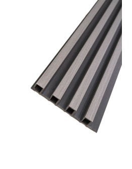3D декоративни панели за стени и тавани, 260х16см, WPC4, LK1018-Black	