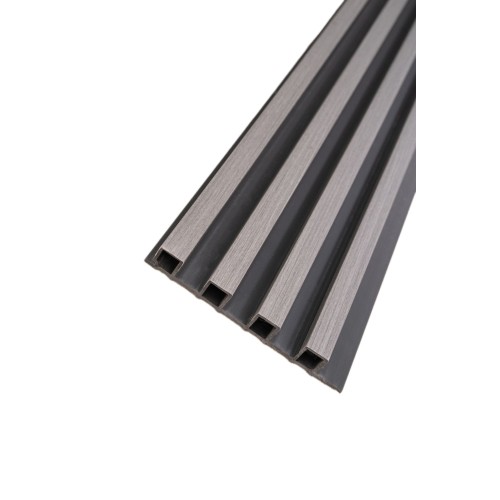 3D декоративни панели за стени и тавани, 260х16см, WPC4, LK1018-Black	