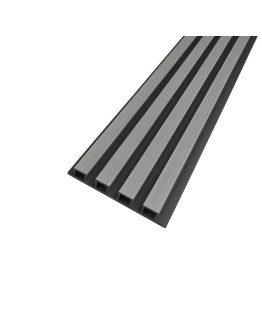 3D декоративни панели за стени и тавани, 260х16см, WPC4, LK1018-Black	