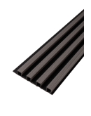 3D декоративни панели за стени и тавани, 260х16см, WPC4, LK1018-Black	
