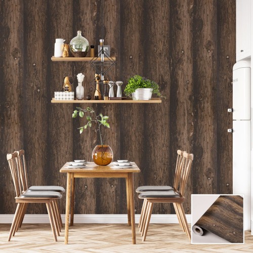 Ролков тапет винил 108-1TI, Дърво, самозалепващ, 10м*53см