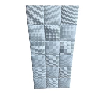 Стенен панел 3D, 120*60*2.5см, E009, PU, външен и вътрешен монтаж, бял цвят