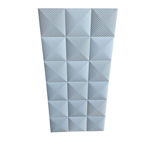 Стенен панел 3D, 120*60*2.5см, E009, PU, външен и вътрешен монтаж, бял цвят