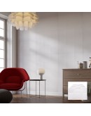 Стенен панел 3D, 120*60*2.5см, E009, PU, външен и вътрешен монтаж, бял цвят