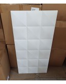 Стенен панел 3D, 120*60*2.5см, E009, PU, външен и вътрешен монтаж, бял цвят