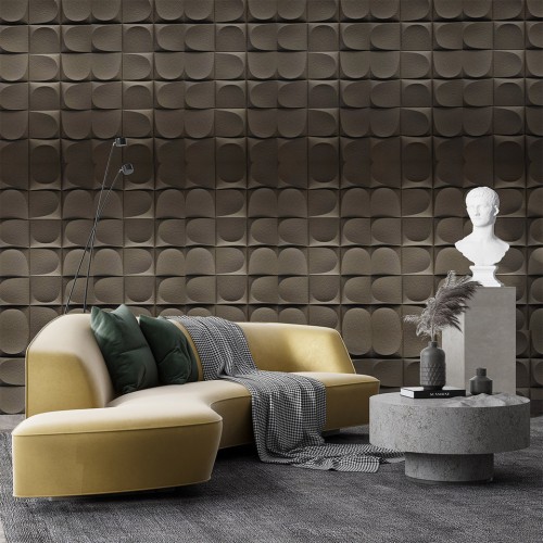 Стенен панел 3D, 120*60*2.5см, E003, PU, външен и вътрешен монтаж