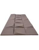 Стенен панел 3D, 120*60*2.5см, E003, PU, Elegant Black, външен и вътрешен монтаж