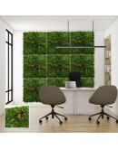 Декоративно пано растения и цветя E005| 100 х 100 см| Red Paml, зелена стена Декоративно пано растения и цветя E005| 100 х 100 см| Red Paml, зелена стена