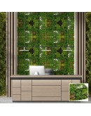 Декоративен панел с изкуствени растения Pink Gardenia - E003 |100 х 100см | декор за стени |тавани Декоративен панел с изкуствени растения Pink Gardenia - E003 |100 х 100см | декор за стени |тавани