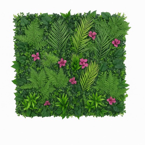 Декоративно изкуствено пано с растения Phoenix Tail - E004 | 100 х 100 см|стени|тавани