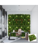 Декоративно пано растения E006 | 100 х 100 см| евкалипт и борови клонки	 Декоративно пано растения E006 | 100 х 100 см| евкалипт и борови клонки