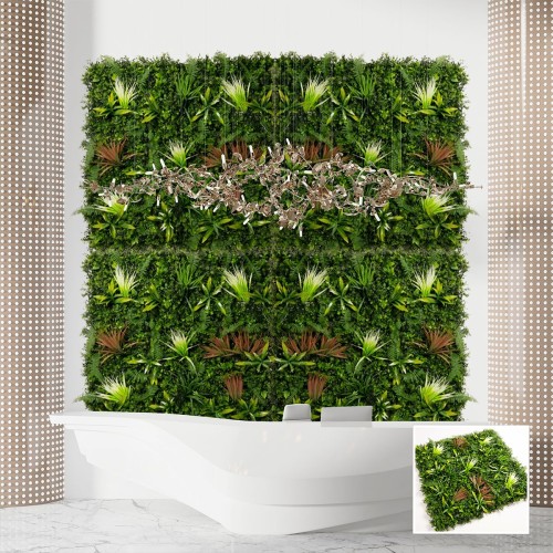 Декоративно пано растения E006 | 100 х 100 см| евкалипт и борови клонки	 Декоративно пано растения E006 | 100 х 100 см| евкалипт и борови клонки