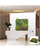 Зелено изкуствено пано с цветни акценти E002|50х50 см|стени и и тавани Зелено изкуствено пано с цветни акценти E002|50х50 см|стени и и тавани