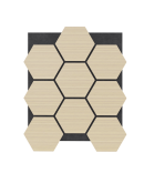 Акустичен панел Пчелна пита – Дъб / MDF / 665 × 815 × 18 мм