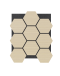 Акустичен панел Пчелна пита – Дъб / MDF / 665 × 815 × 18 мм