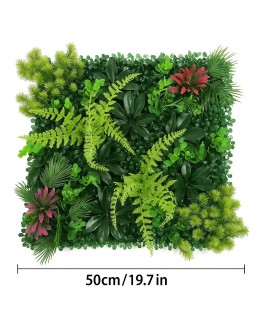 Декоративно пано с изкуствени зелени растения 014| 50x50см|стени и и тавани