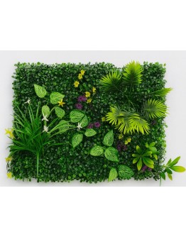 Декоративно пано с изкуствени зелени растения 008| 40x60см