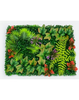 Декоративно пано с изкуствени зелени растения 009| 40x60см