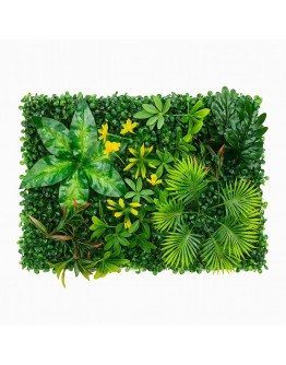 Декоративно пано с изкуствени зелени растения 010| 40x60см
