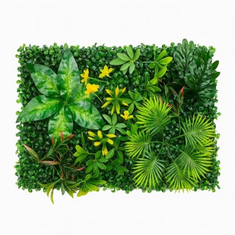 Декоративно пано с изкуствени зелени растения 010| 40x60см