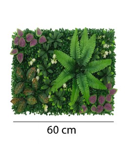 Декоративно пано с изкуствени зелени растения 011| 40x60см