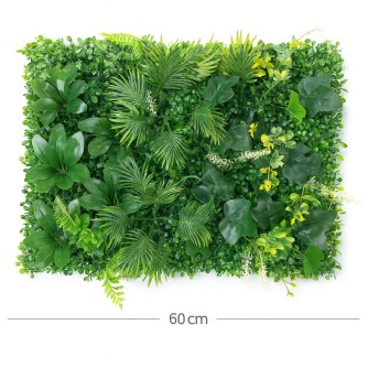 Декоративно пано с изкуствени зелени растения 012| 40x60см