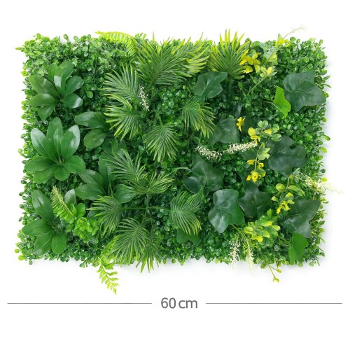 Декоративно пано с изкуствени зелени растения 012| 40x60см