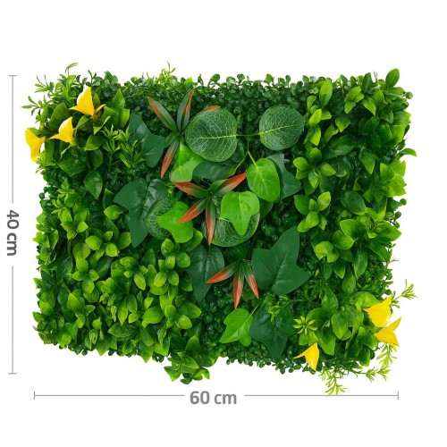 Декоративно пано с изкуствени зелени растения 013| 40x60см