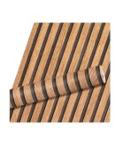 Ролков тапет 3D вертикални летви Норда, 10м*53см, самозалепващ, дъб