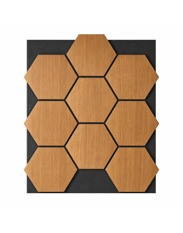 Акустичен панел Пчелна пита - натурален дъб / 665 х 815 х 18мм