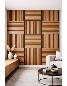 Акустичен панел 60*60см Natural Oak – Rosé, МДФ с дървен фурнир