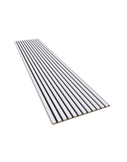 Акустичен стенен 3D панел Ivory| дърво| 270*60см| кремаво-бял