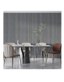 Акустичен стенен 3D панел Ivory| дърво| 270*60см| кремаво-бял