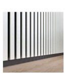 Акустичен стенен 3D панел Ivory| дърво| 270*60см| кремаво-бял