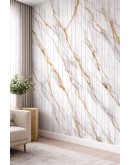 3D декоративен панел, 290х20см, WPC4, LJ800, мрамор със златни жилки