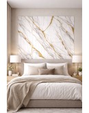 3D декоративен панел, 290х20см, WPC4, LJ800, мрамор със златни жилки