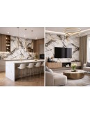 Мраморен 3D самозалепващ ролков тапет 9055D2, 3м*1.2м