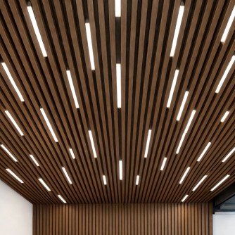 3D декоративни панели за таван, 290х4х4.5см, WPC, орех