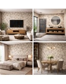 Мраморен 3D самозалепващ ролков панел TJ-283, 3м*1.2м